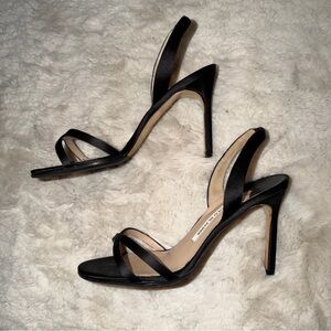 Manolo Blahnik Slingback Satin Sandal 37